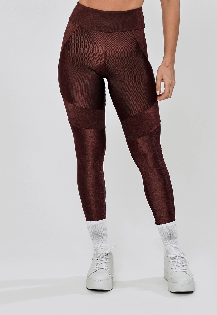 LEGGING RECORTE FRENTE POLIAMIDA - BROWN