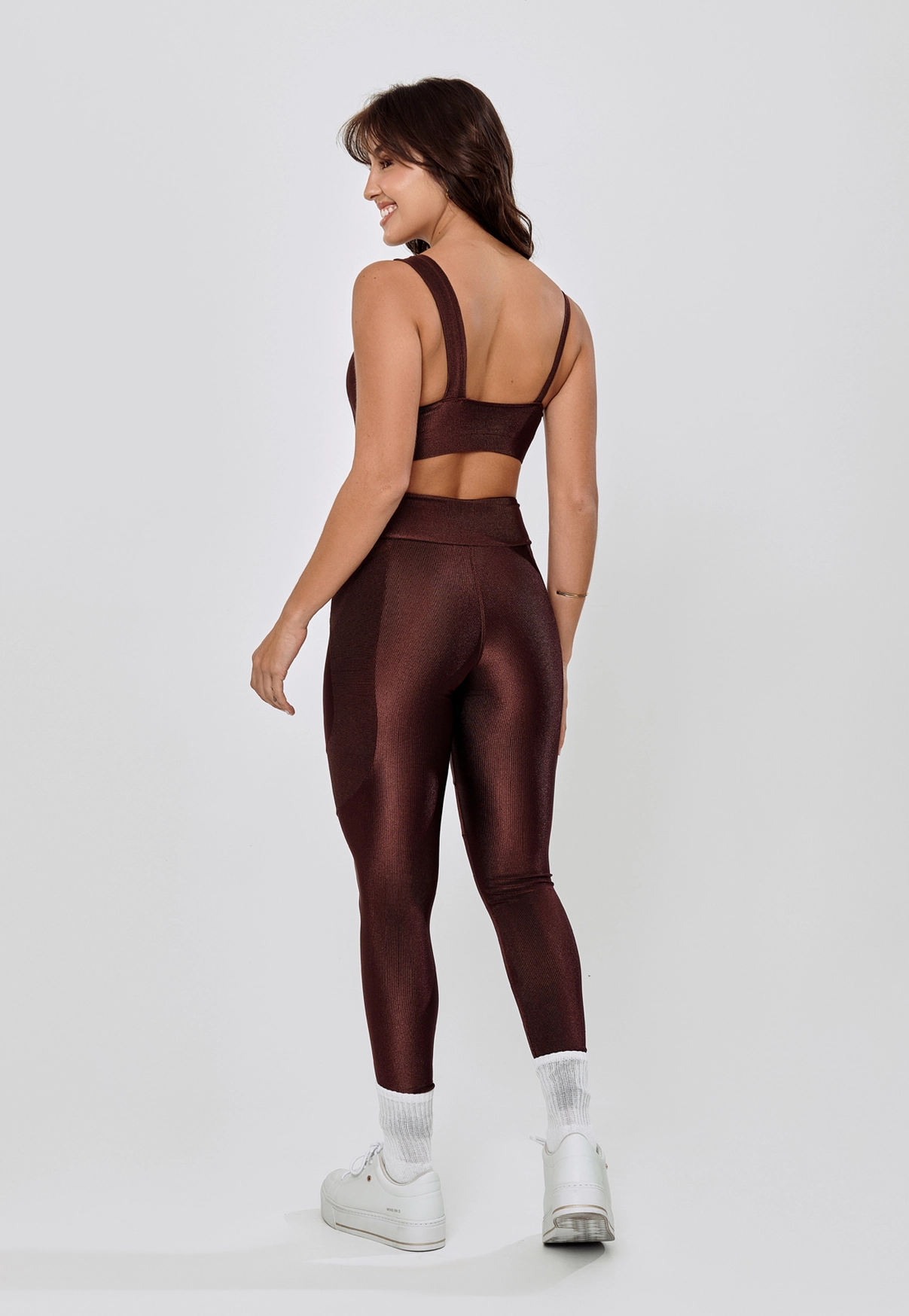 LEGGING RECORTE FRENTE POLIAMIDA - BROWN