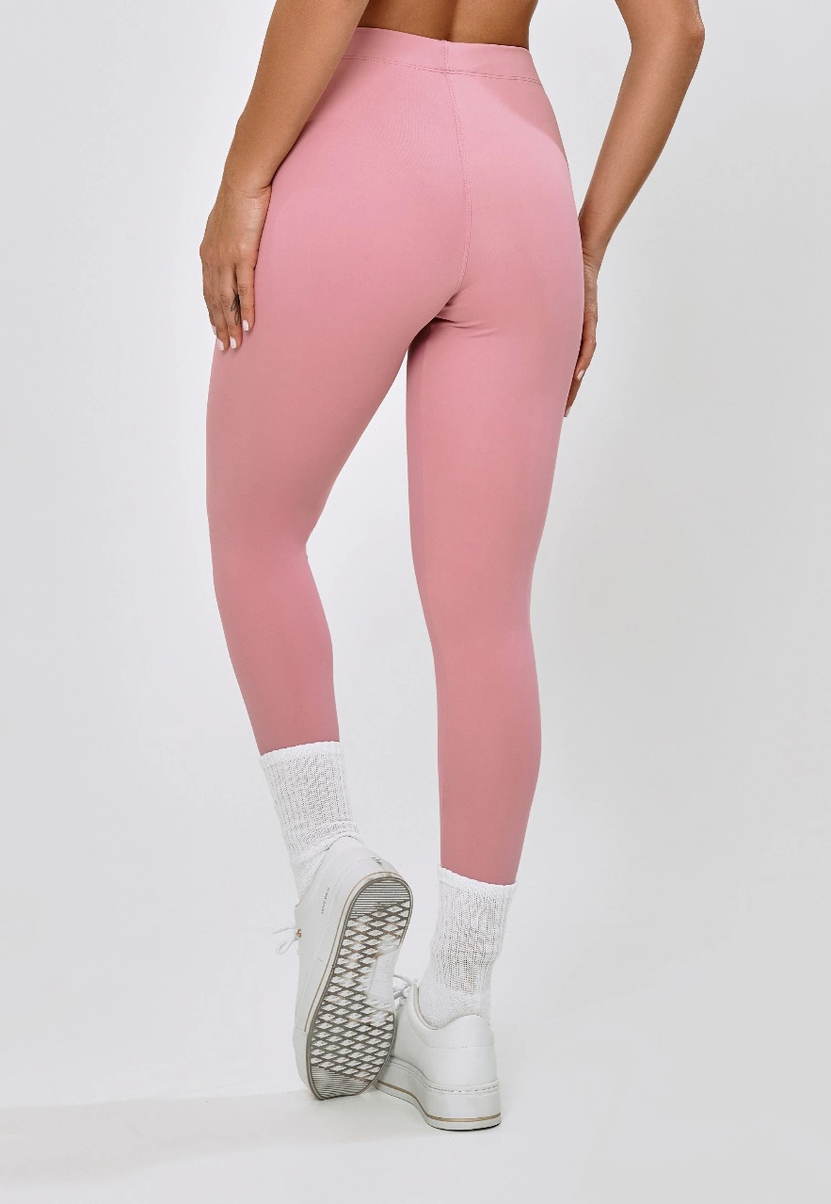 CALÇA LEGGING COM VIVO NA FRENTE ROSA QUARTZO