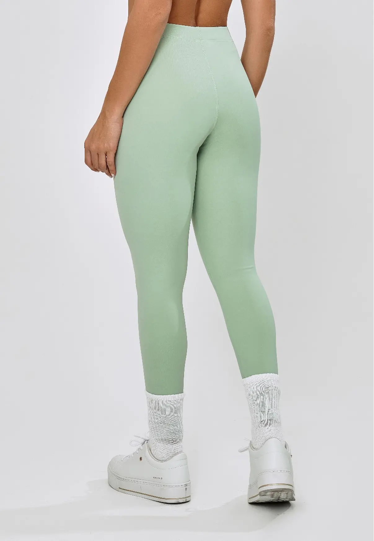 CALÇA LEGGING COM VIVO NA FRENTE VERDE ALOE
