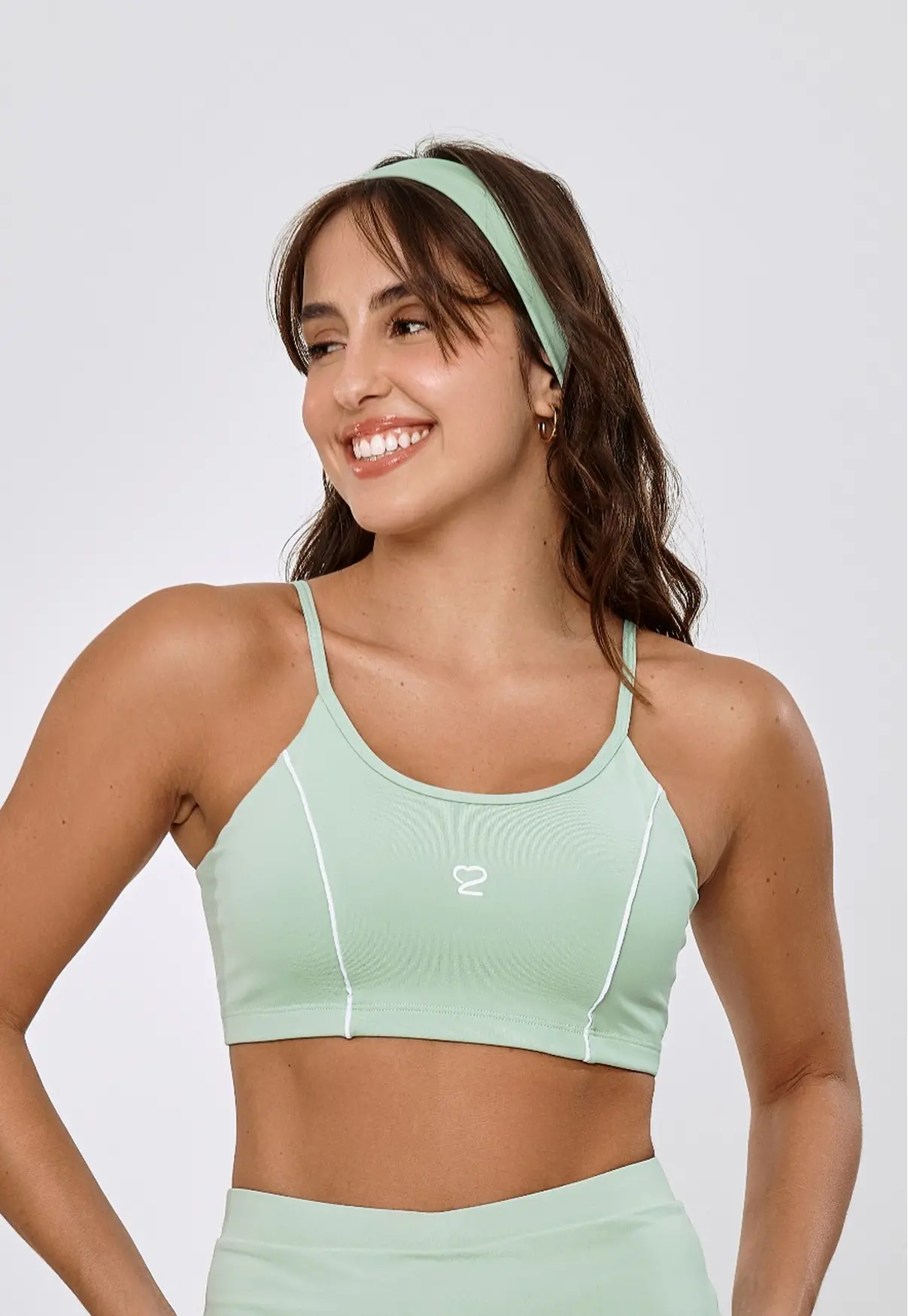 TOP COM VIVO NA FRENTE VERDE ALOE