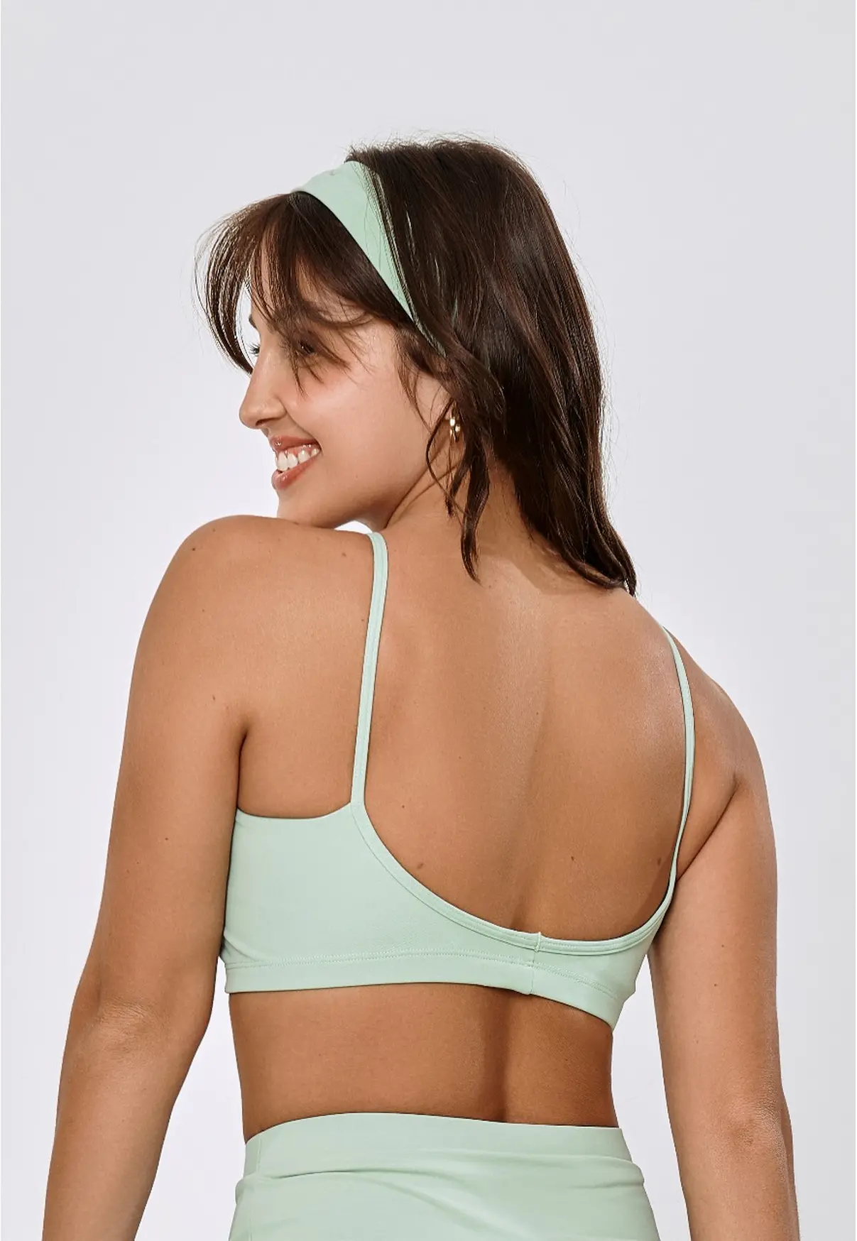 TOP COM VIVO NA FRENTE VERDE ALOE