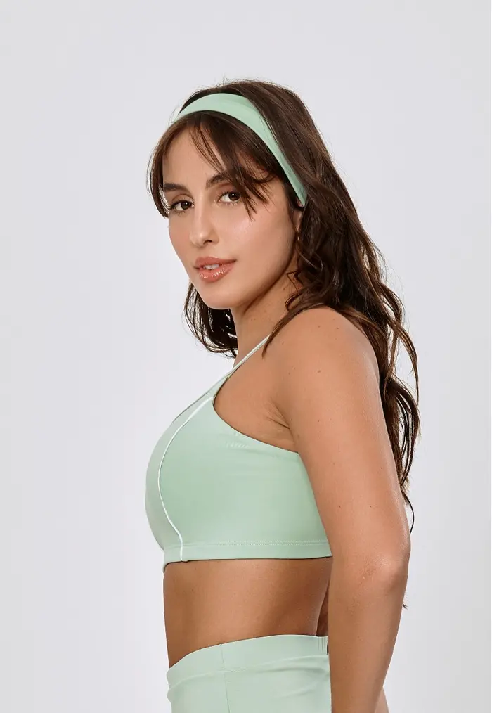 TOP COM VIVO NA FRENTE VERDE ALOE