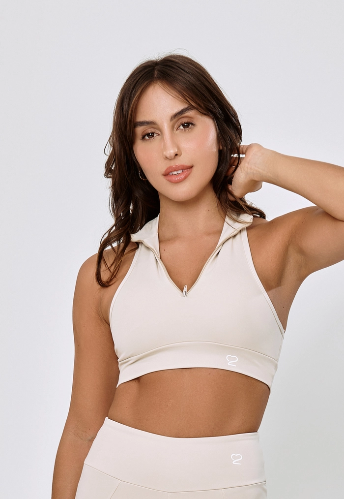 TOP FEMININO ELEGANCE GOLA ALTA E ZÍPER - LUNA