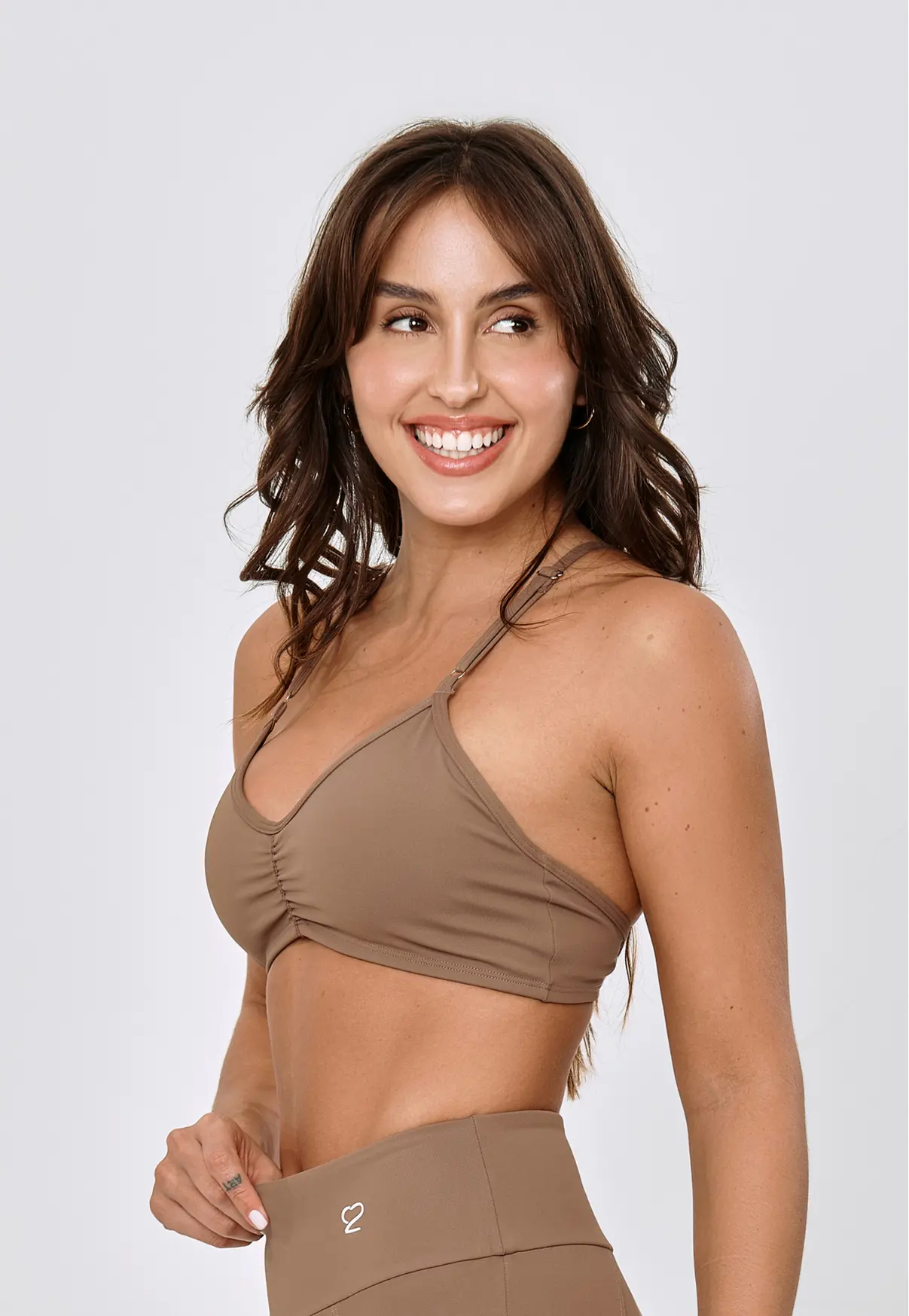 TOP FITNESS NADADOR COM ALÇAS REGULÁVEIS E FRENTE FRANZIDA - NUTS