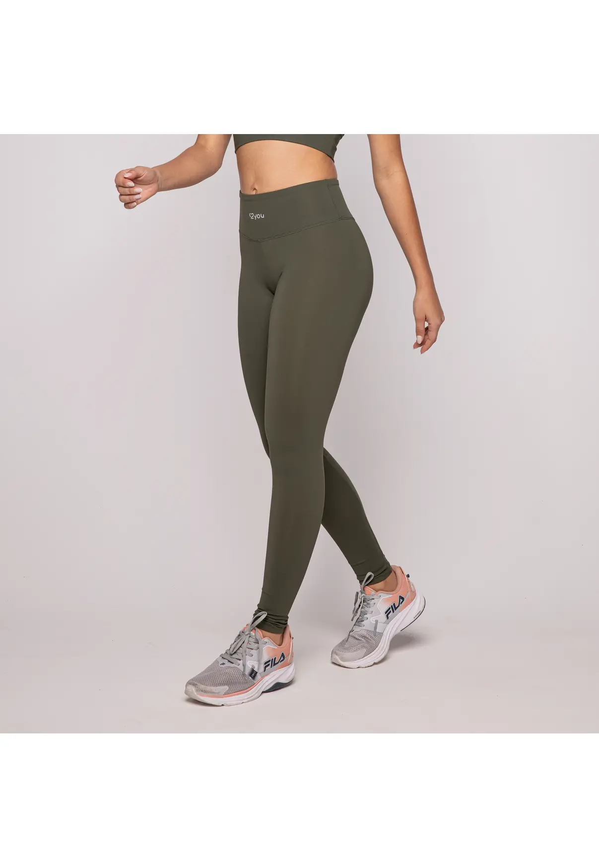 LEGGING BÁSICA SILK MEIO VERDE ELITE - POLIAMIDA