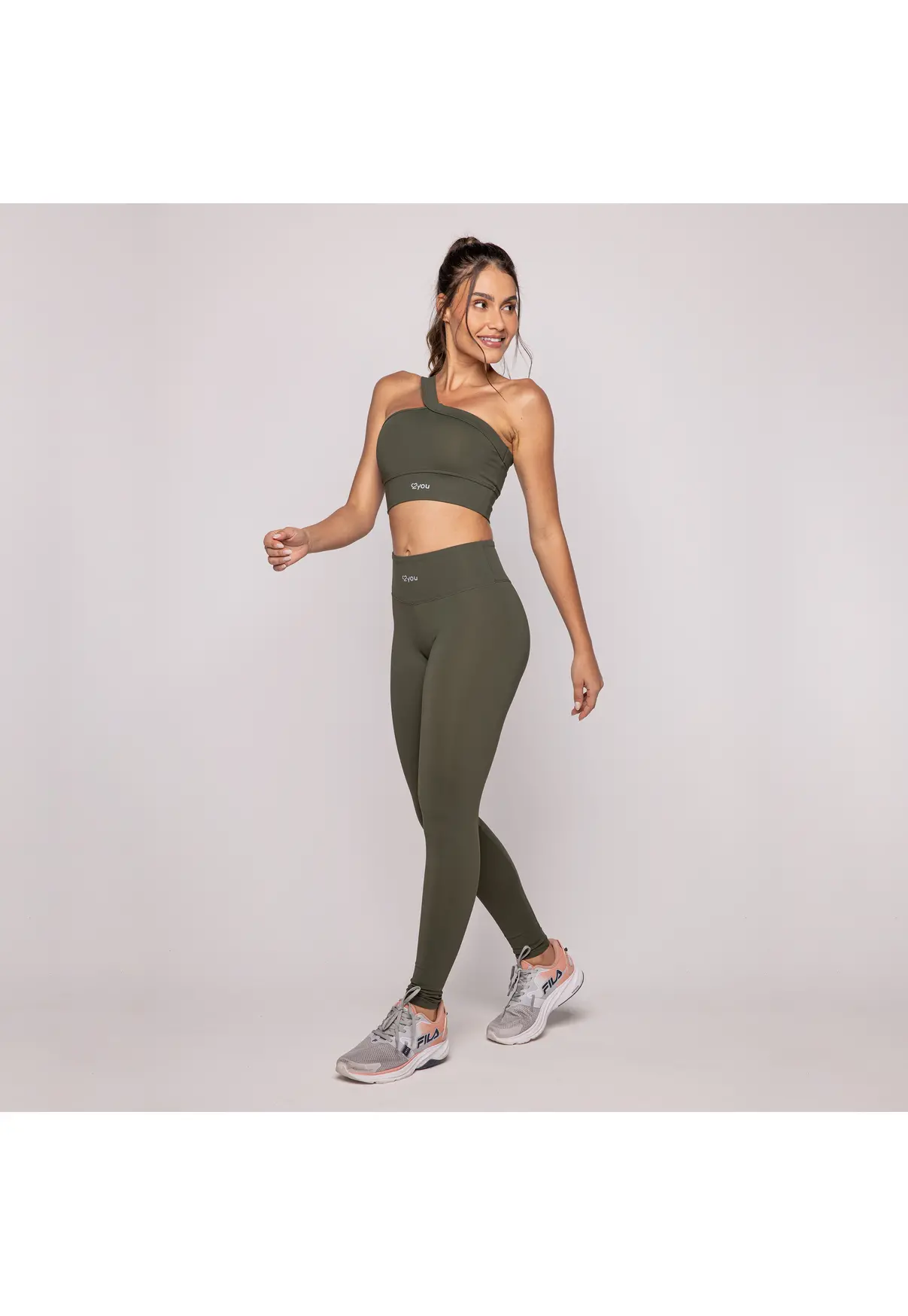 LEGGING BÁSICA SILK MEIO VERDE ELITE - POLIAMIDA