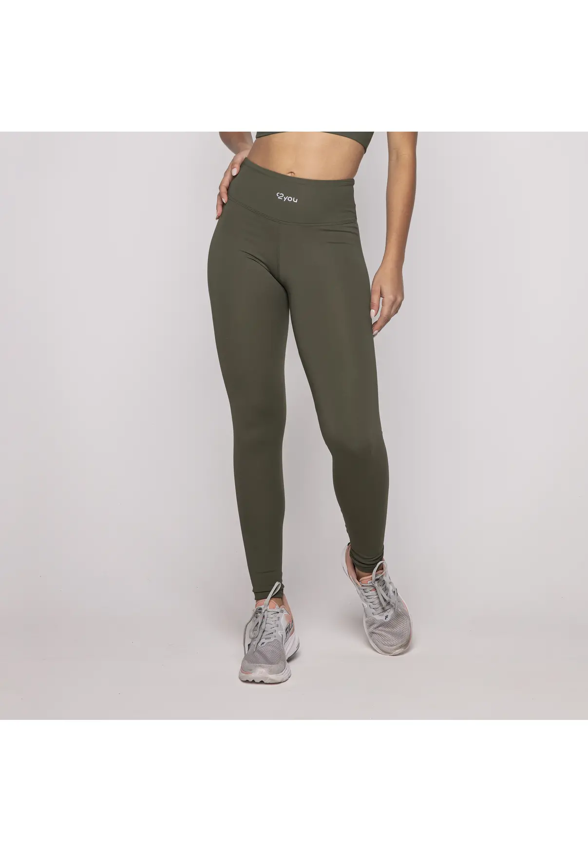 LEGGING BÁSICA SILK MEIO VERDE ELITE - POLIAMIDA