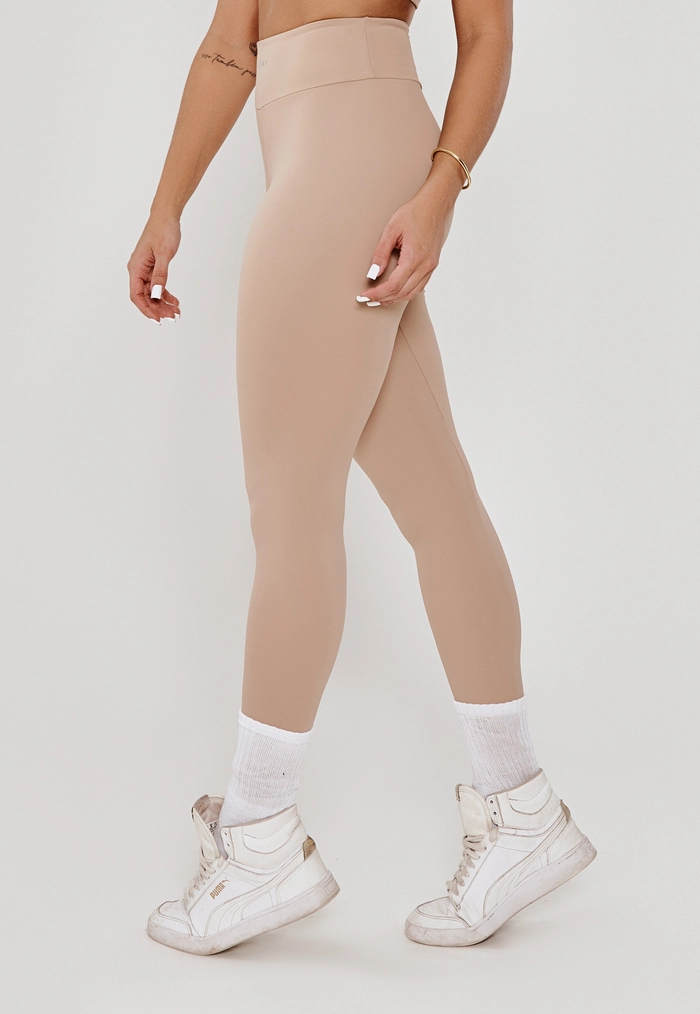 LEGGING BÁSICA SILK MEIO CHOCOLATE - POLIAMIDA FIO DUPLO