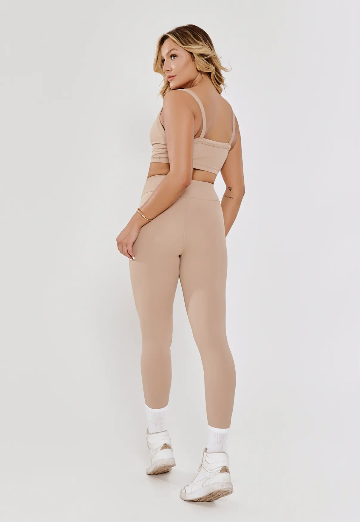 LEGGING CÓS ASSIMÉTRICO CHOCOLATE- POLIAMIDA FIO DUPLO