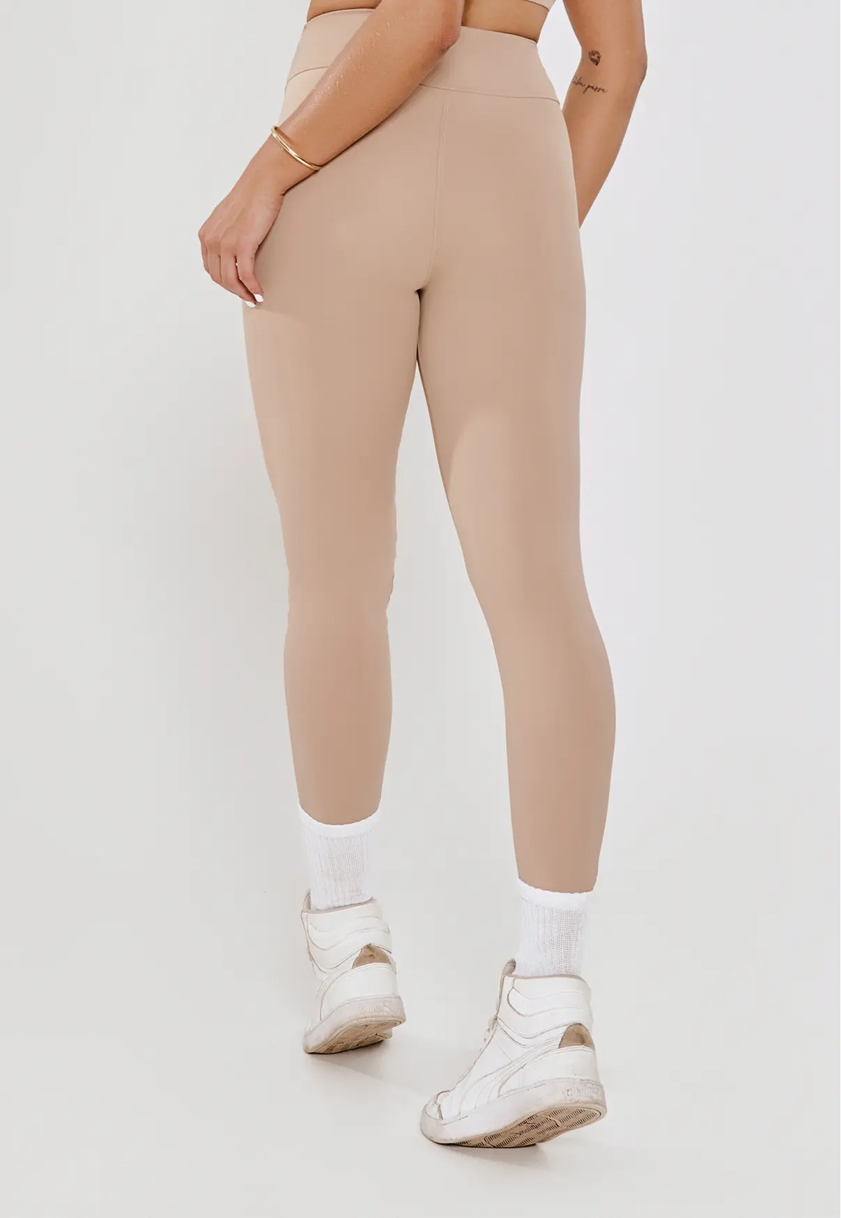 LEGGING CÓS ASSIMÉTRICO CHOCOLATE- POLIAMIDA FIO DUPLO