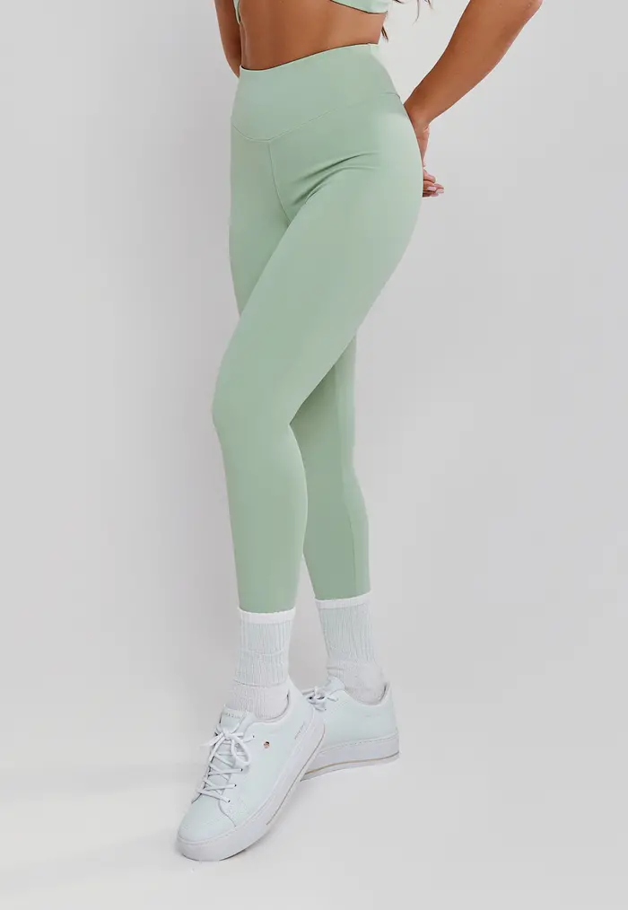 LEGGING CÓS ACENTUADO E SILK VERDE ALOE - POLIAMIDA FIO DUPLO