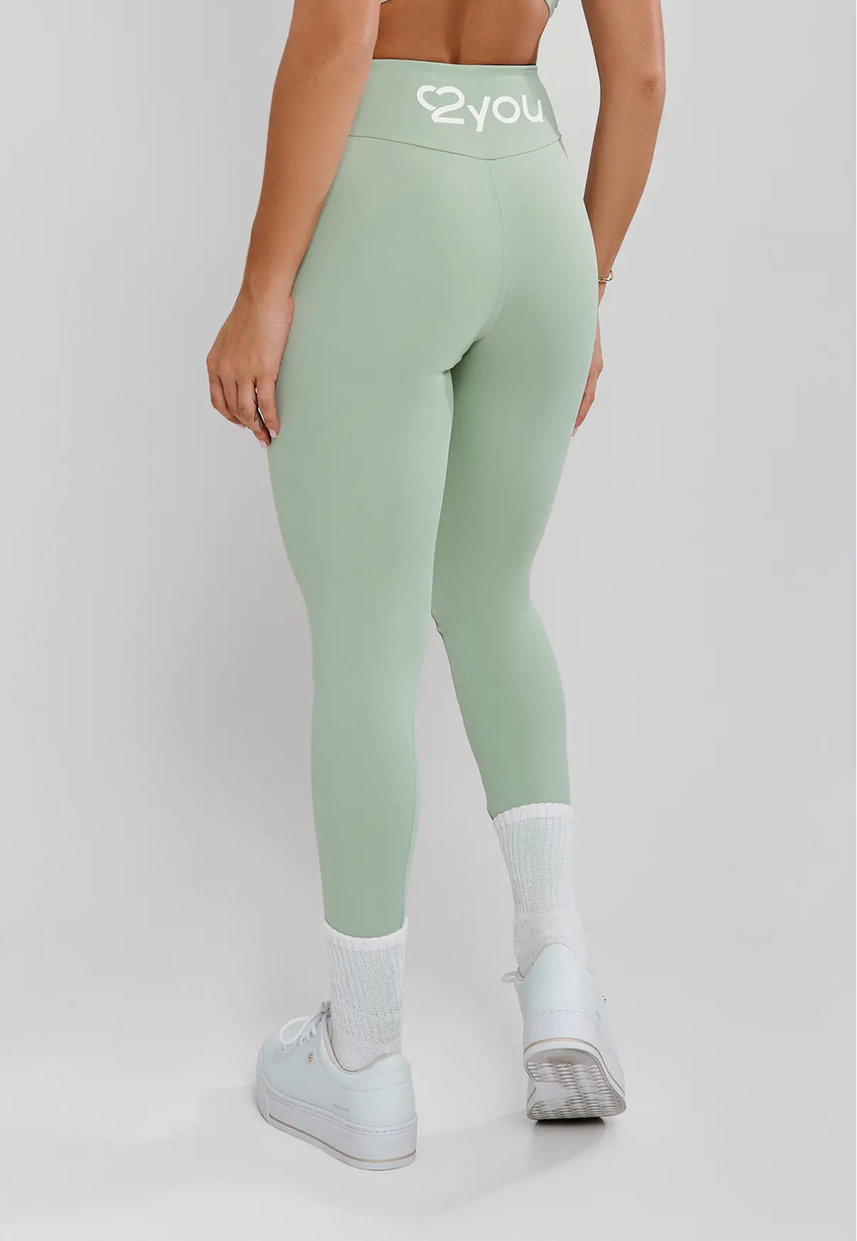 LEGGING CÓS ACENTUADO E SILK VERDE ALOE - POLIAMIDA FIO DUPLO