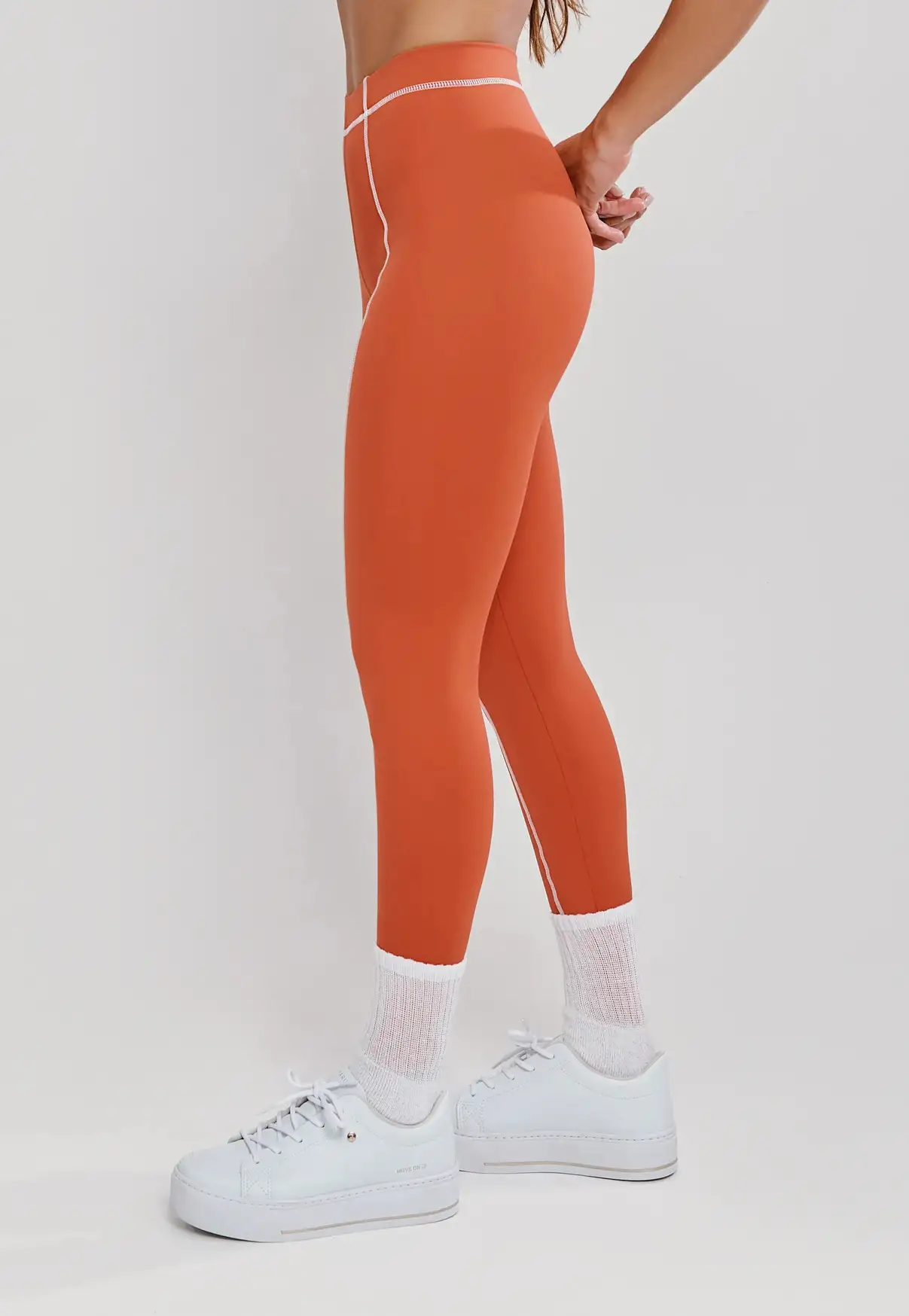 LEGGING COM PESPONTO FOLK - POLIAMIDA FIO DUPLO