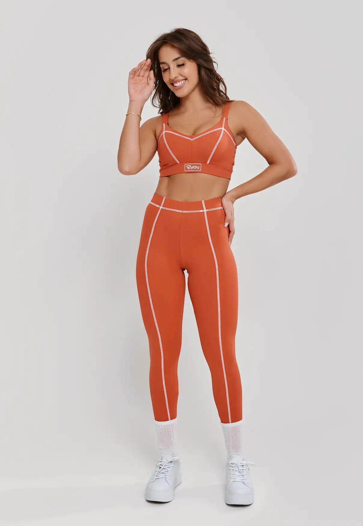 LEGGING COM PESPONTO FOLK - POLIAMIDA FIO DUPLO