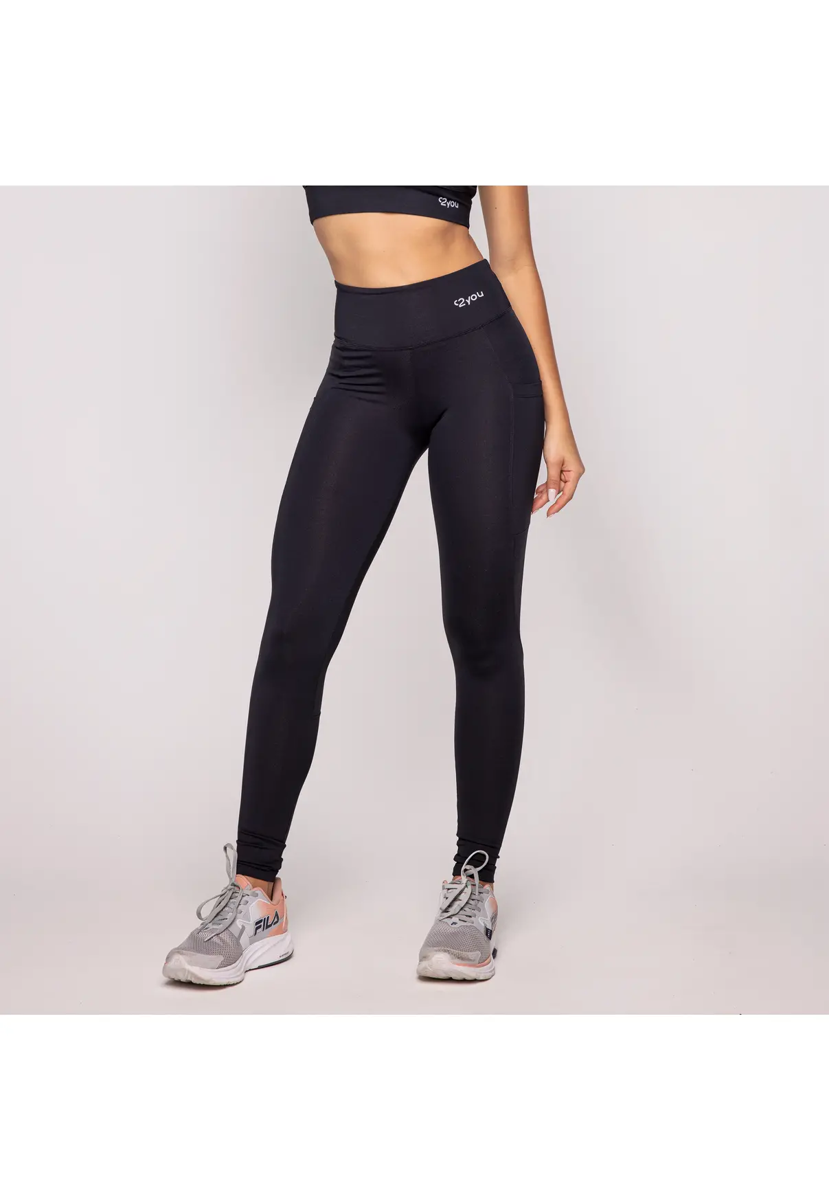 LEGGING BOLSO LATERAL PRETO - POLIAMIDA