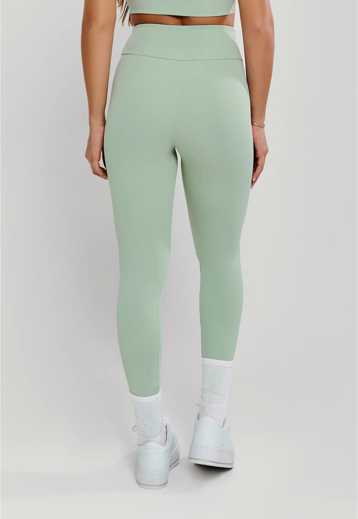LEGGING CÓS CRUZADO VERDE ALOE - POLIAMIDA FIO DUPLO