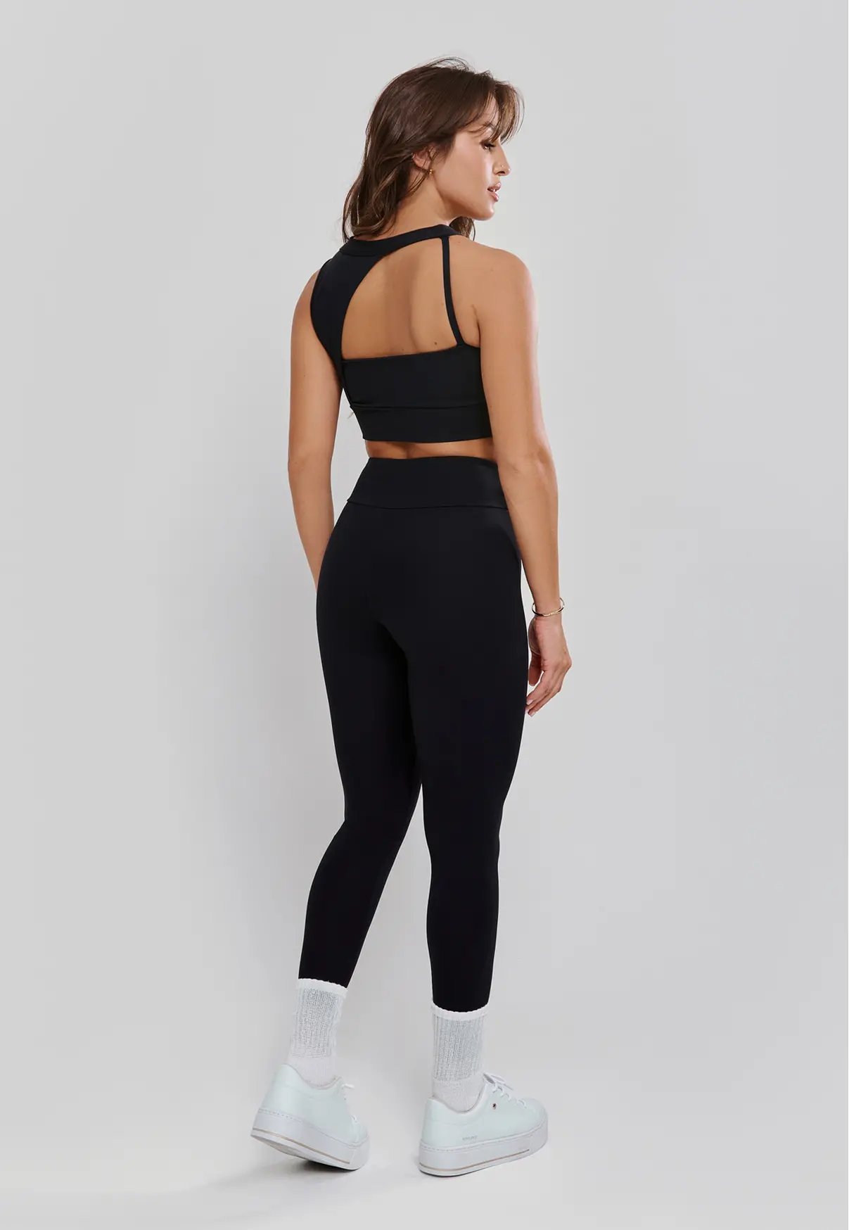 LEGGING CÓS CRUZADO PRETO - POLIAMIDA FIO DUPLO