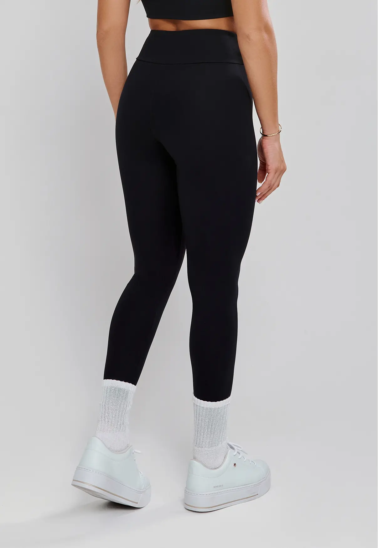 LEGGING CÓS CRUZADO PRETO - POLIAMIDA FIO DUPLO