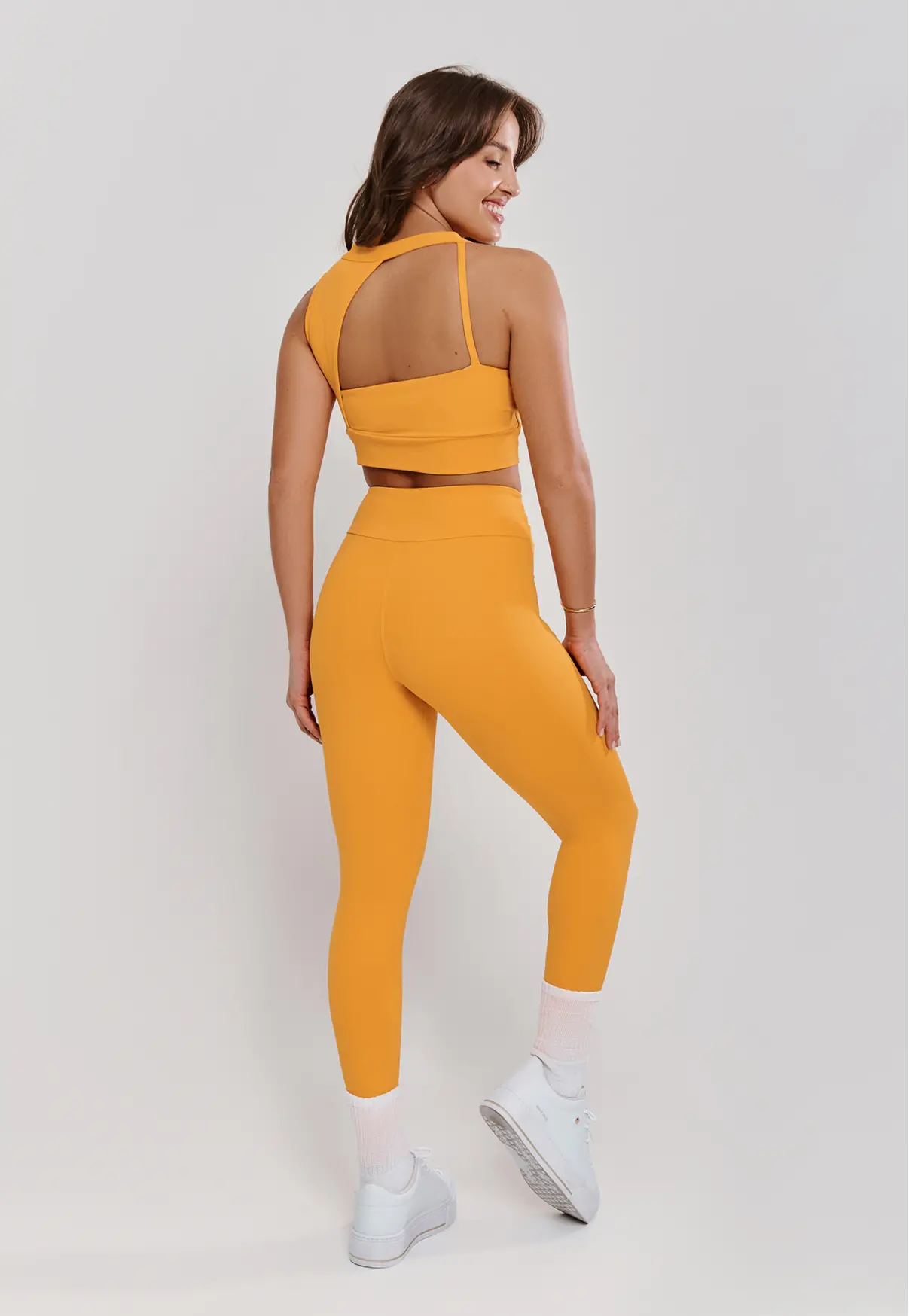 LEGGING CÓS CRUZADO LARANJA AMBAR - POLIAMIDA FIO DUPLO