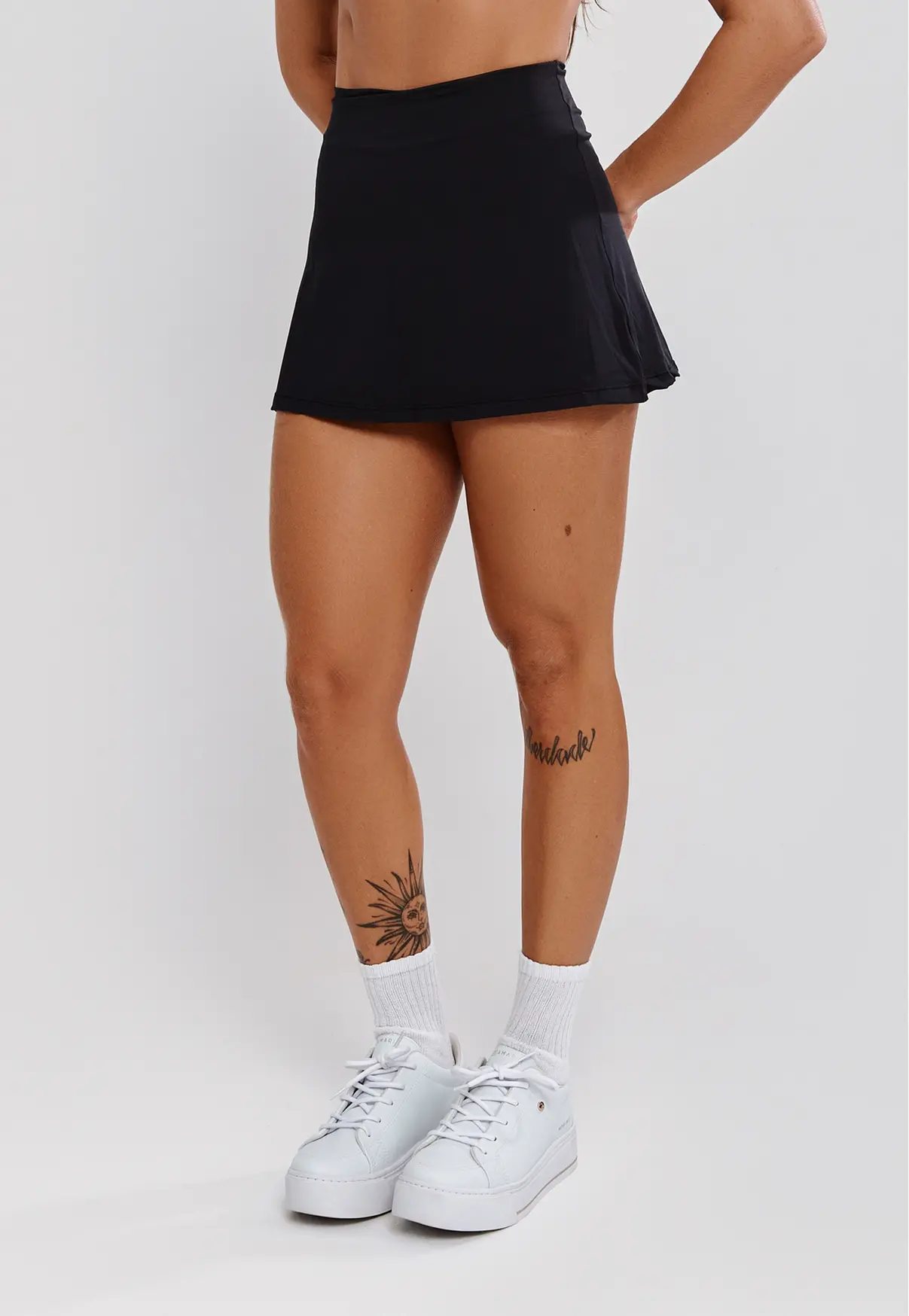 SHORT SAIA PRETO - POLIAMIDA FIO DUPLO