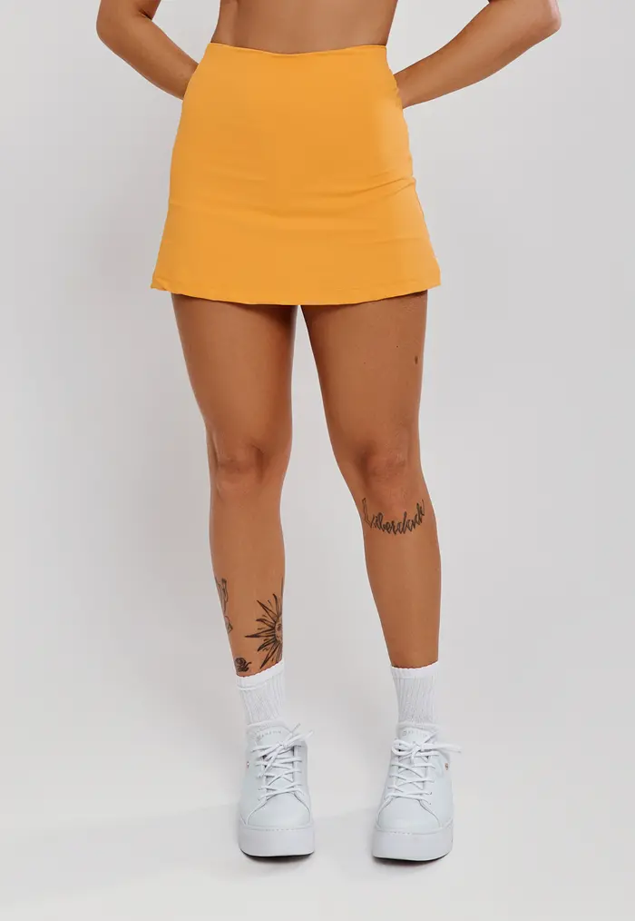 SHORT SAIA LARANJA AMBAR - POLIAMIDA FIO DUPLO