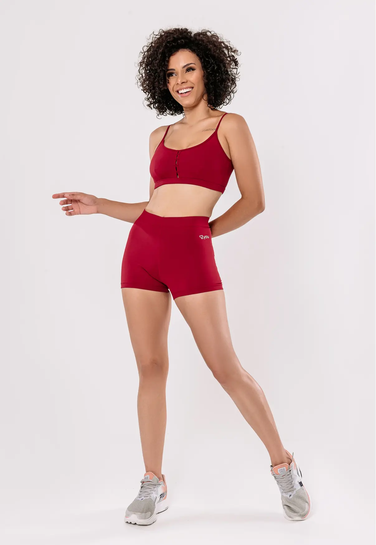 SHORT CROSSFIT VERMELHO VALENTINO - POLIAMIDA