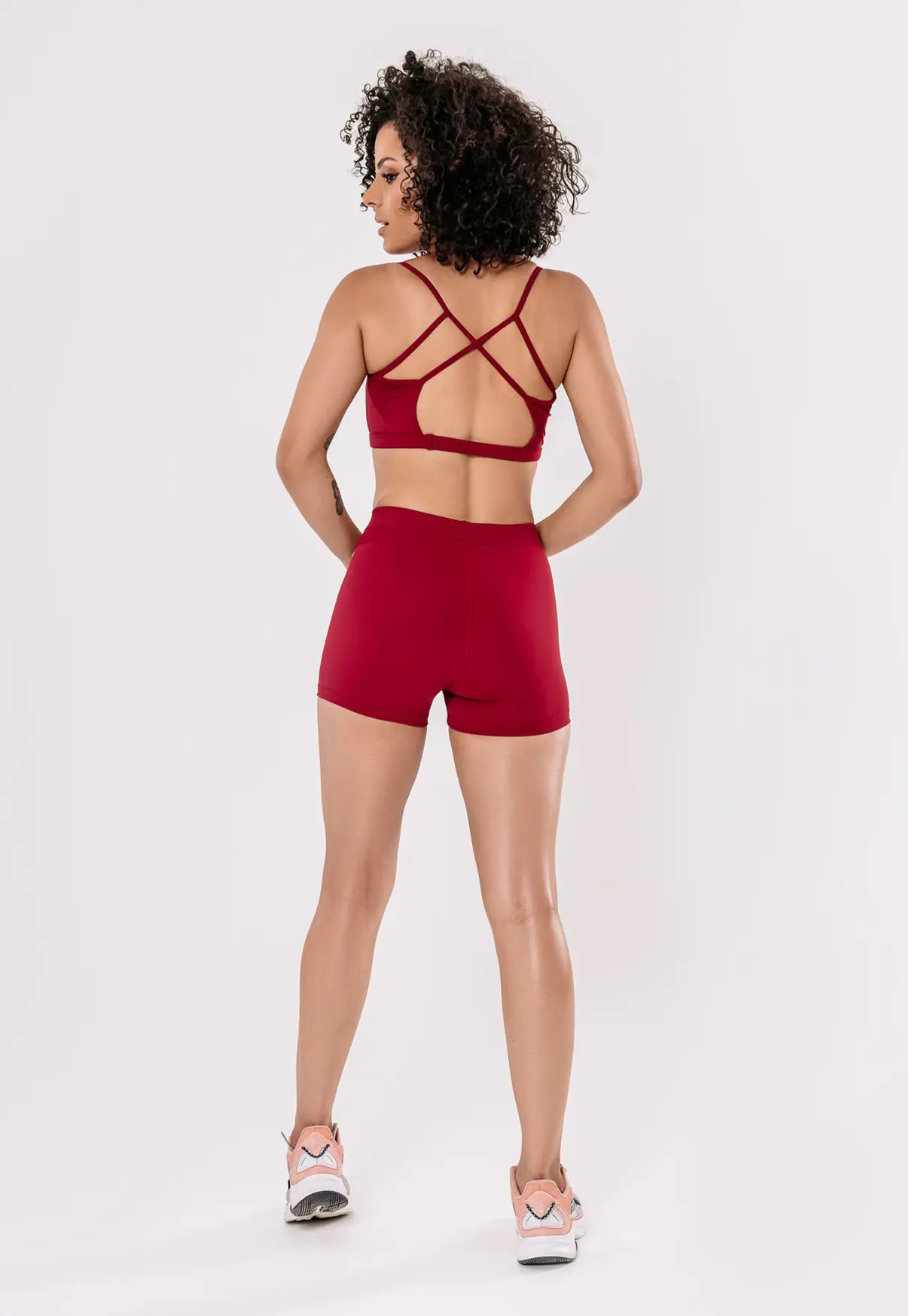 SHORT CROSSFIT VERMELHO VALENTINO - POLIAMIDA