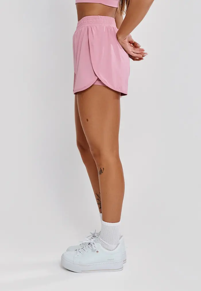 SHORT-SHORT BEACH TENNIS E CORRIDA ROSA QUARTZO - POLIAMIDA FIO DUPLO