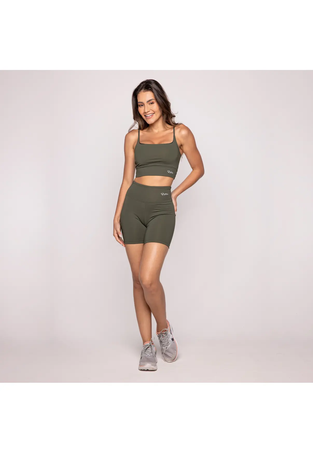 TOP DECOTE QUADRADO VERDE ELITE - POLIAMIDA