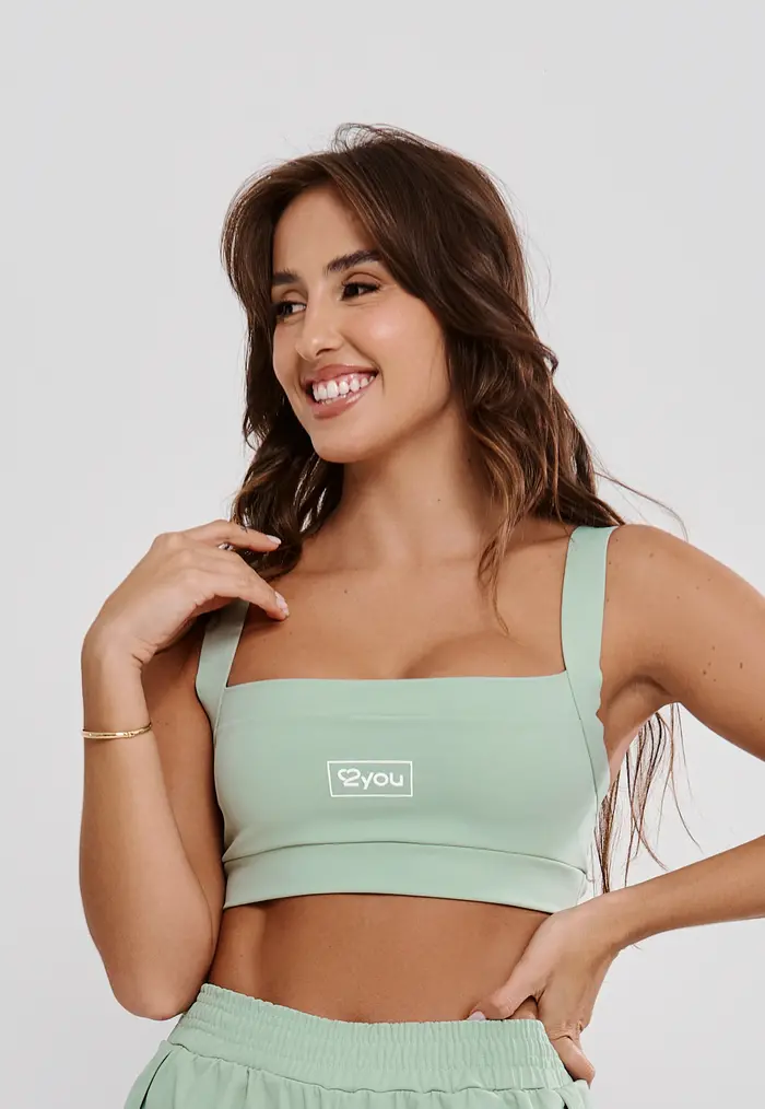 TOP FITNESS FEMININO SILK 2YOU POLIAMIDA- VERDE ALOE