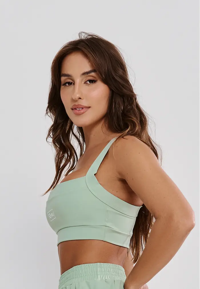 TOP FITNESS FEMININO SILK 2YOU POLIAMIDA- VERDE ALOE