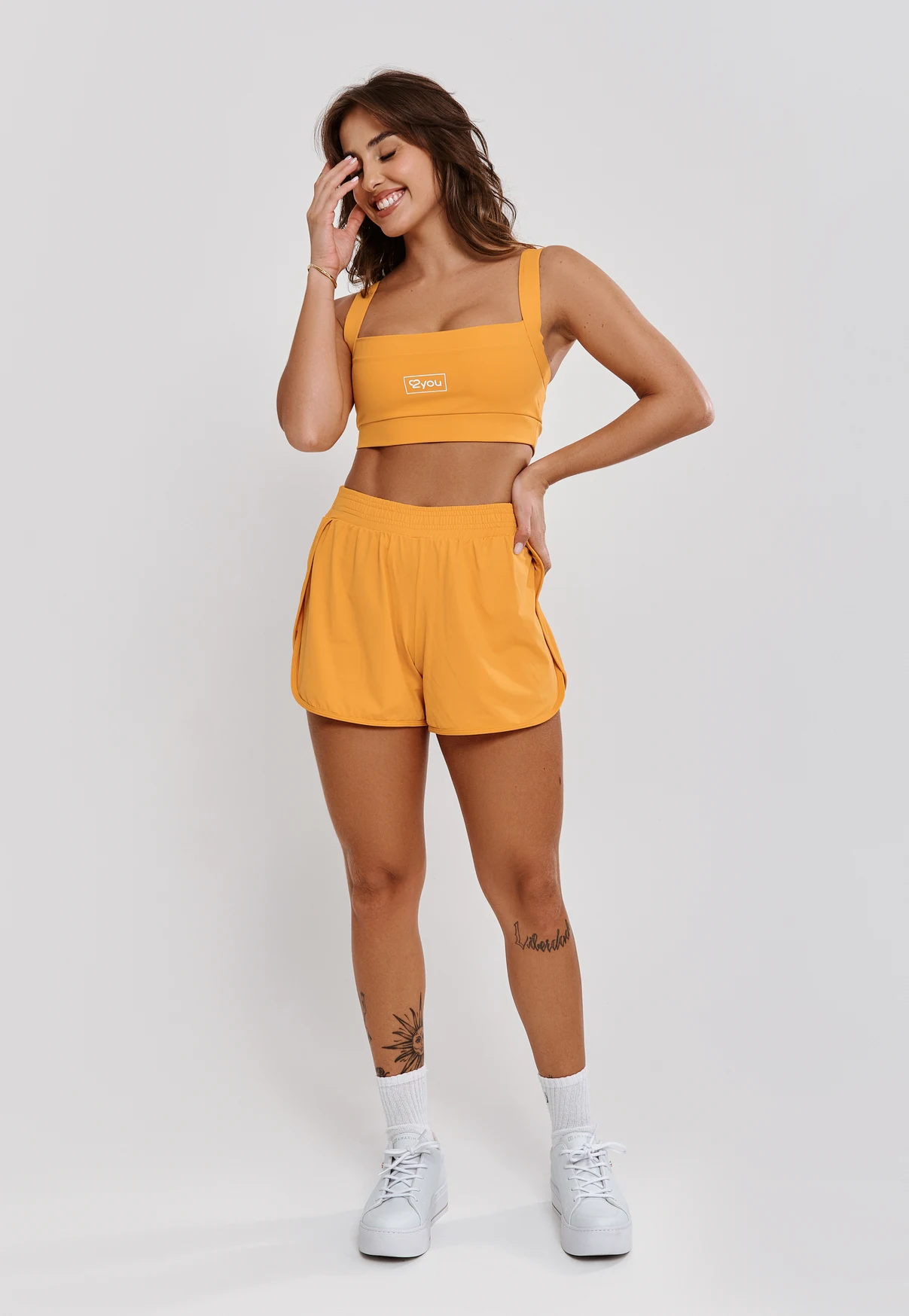 TOP FITNESS FEMININO SILK 2YOU POLIAMIDA- LARANJA AMBAR