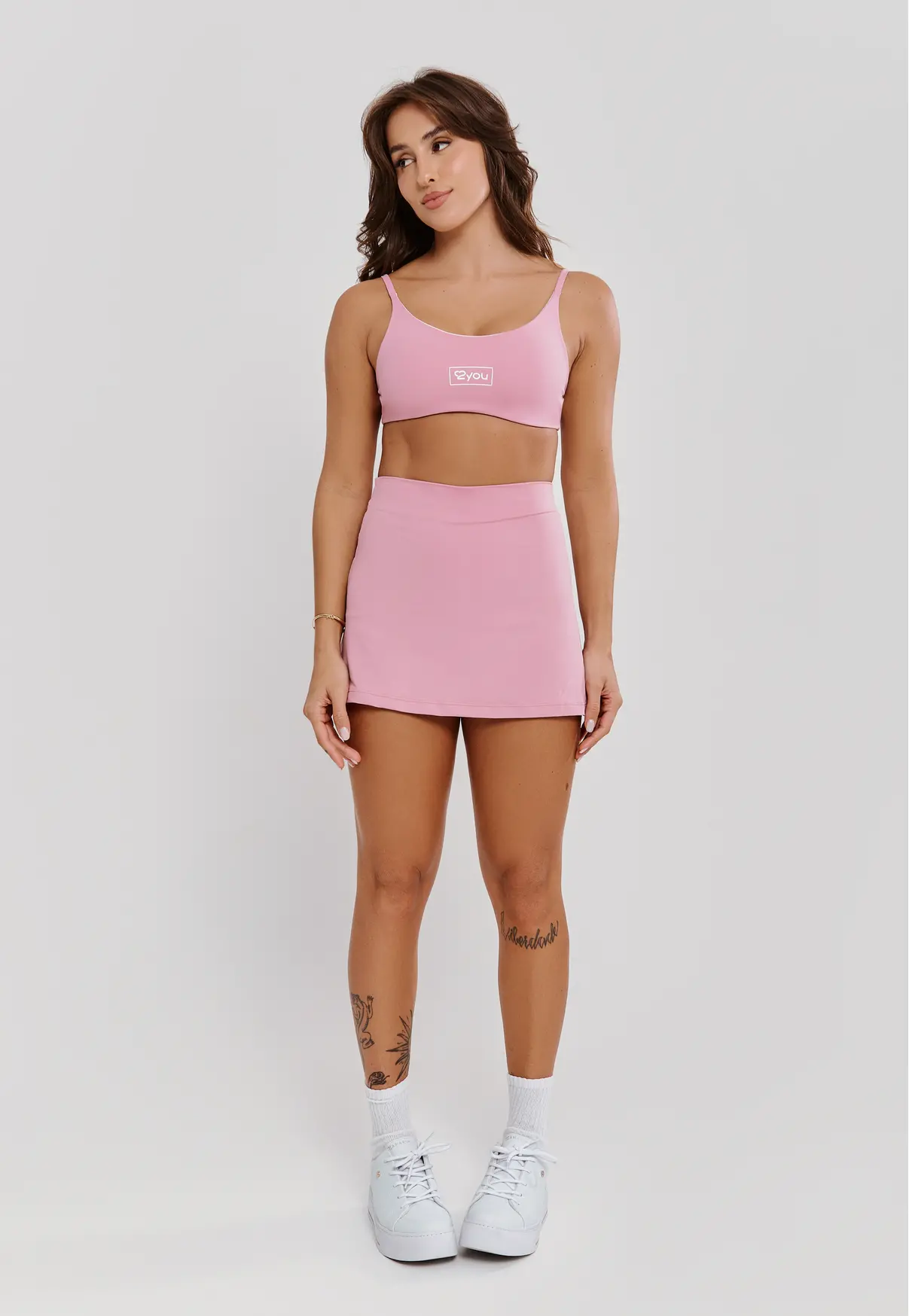 TOP FITNESS FEMININO CLEAN GIRL COSTA ABERTA POLIAMIDA - ROSA QUARTZO