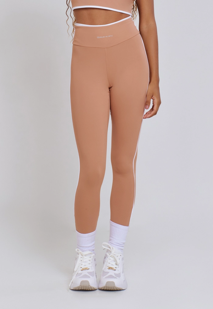 LEGGING BÁSICA COM VIVO NAS LATERAIS BORDA E CÓS POLIAMIDA MACHIATO