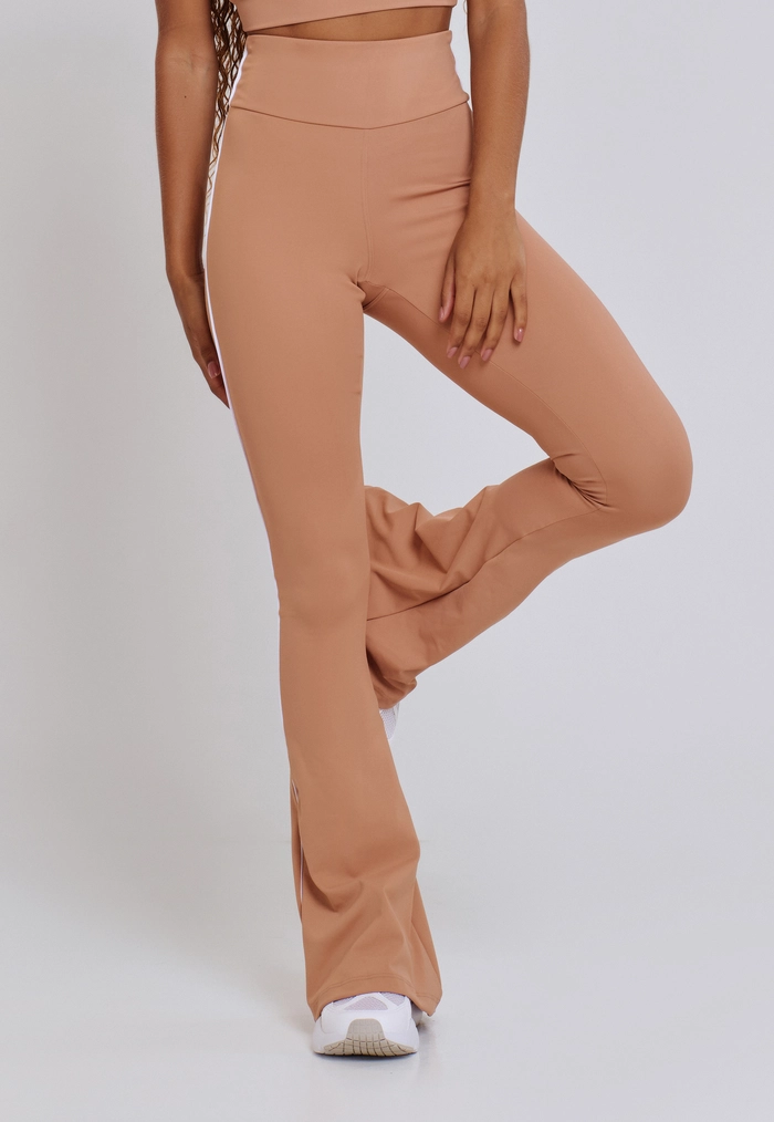 CALÇA FLARE VIVO NAS LATERAIS POLIAMIDA MACHIATO