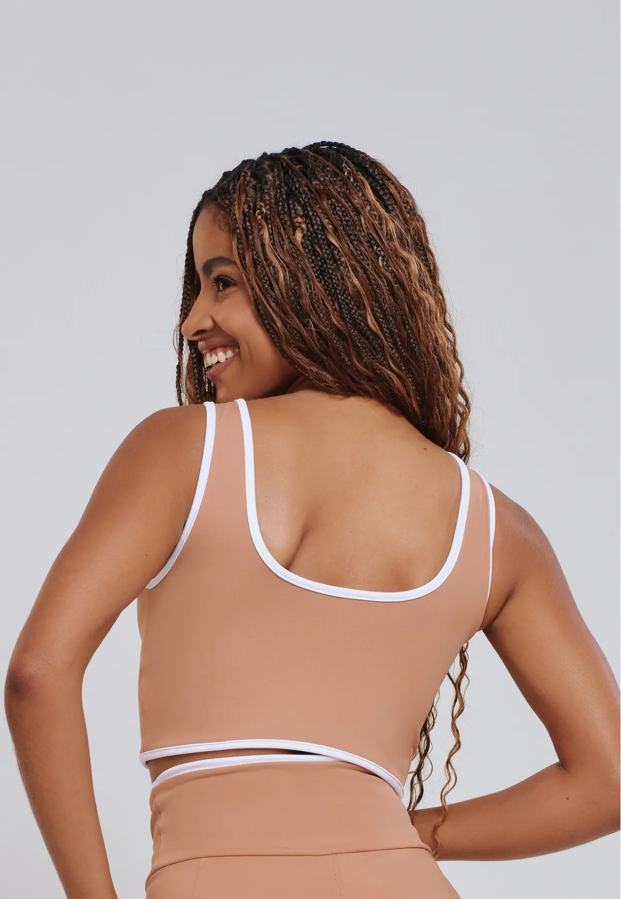 CROPPED COM VIÉS PONTO DE LUZ POLIAMIDA MACHIATO